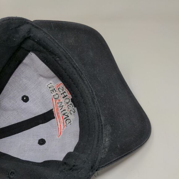 Red Wing Shoes Mens Strapback Hat Black Adjustable Embroidered Logo - Picture 9 of 10